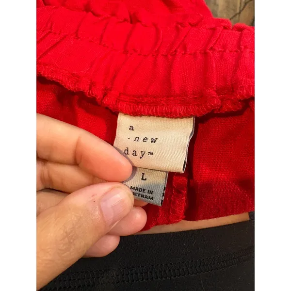 A New Day red linen blend shorts - Image 5