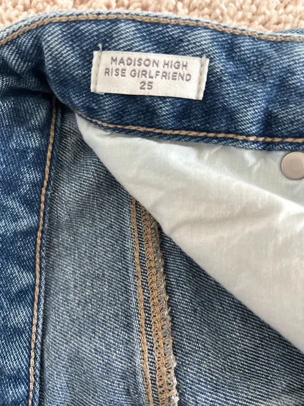 Pacsun Madison High Waisted Girlfriend Jeans Medium Indigo - Image 3