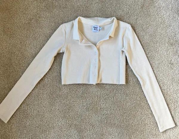 Princess Polly Cropped Long Sleeve Top - Image 3