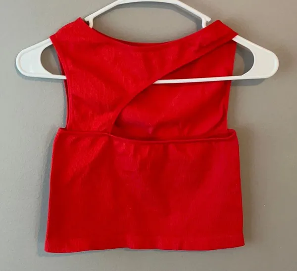 Ruby and Jenna Red Asymmetrical Top - Image 2