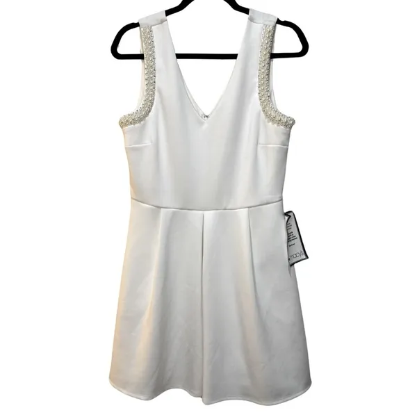 Macy's Speechless Pearl Embellished Mini Dress Size M NWT - Image 6
