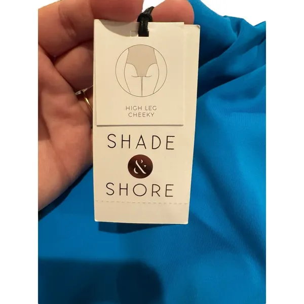 NWT Target Shade & Shore Small (4-6) Strapless Blue One Piece Swimsuit Cheeky - Image 7