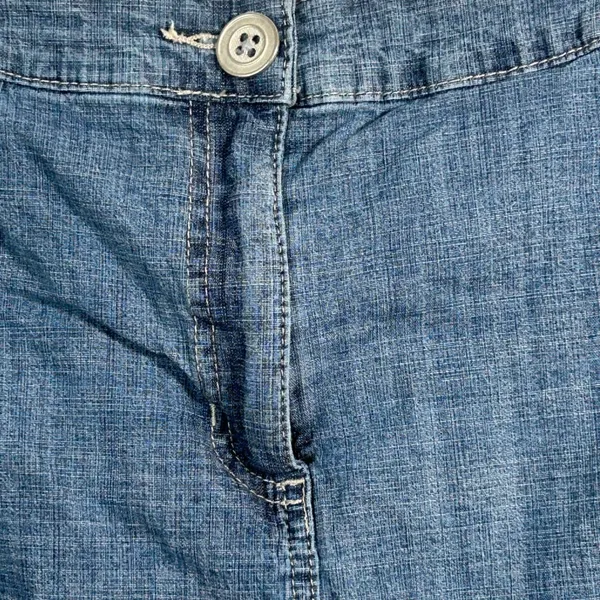 Karen Scott Woman Blue Denim Skort 16W Medium Wash‎ Stretch Mini Skirt Shorts - Image 4