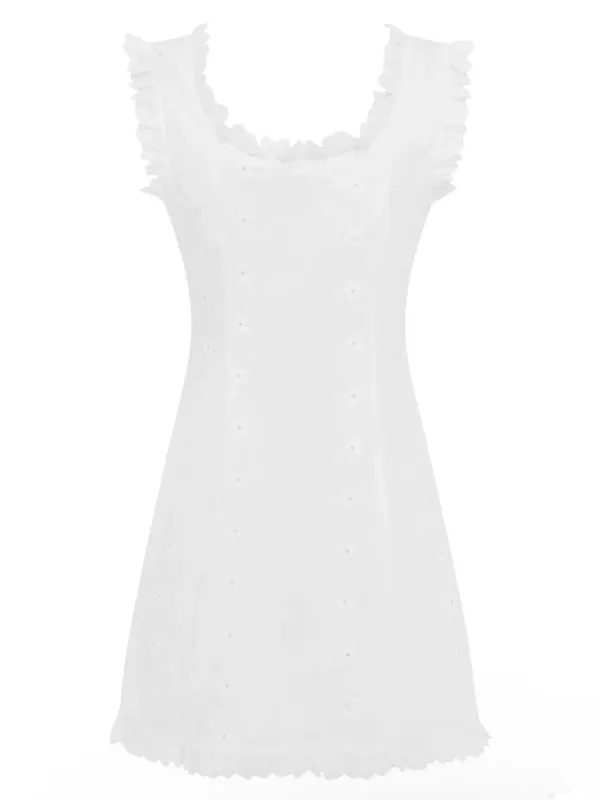 With Jean Lili mini white dress NEW - Image 9
