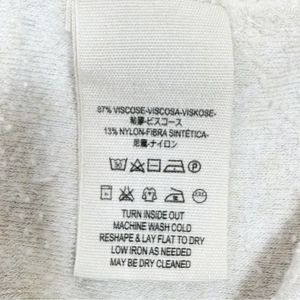 Free People Take It Off‎ Sweatshirt Inside Out Raglan Slouchy Ivory XS - Image 11