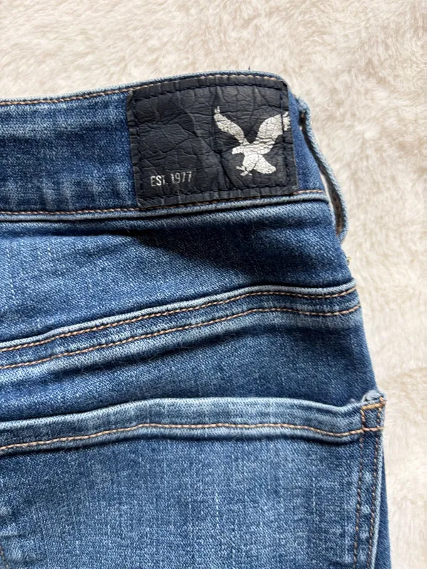 American Eagle Women’s Hi Rise Jeggings Size 6 Long Dark Wash AEO Denim X Jeans - Image 14