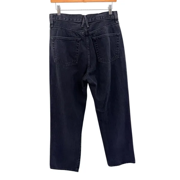 SLVRLAKE London Crop High Rise Straight‎ Leg Jeans Faded Black Size 29 USA - Image 5