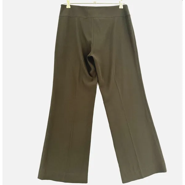 Bleu Blanc Rouge Pants Women 40 Green Wide Leg Dress Trousers Made in France - Image 2