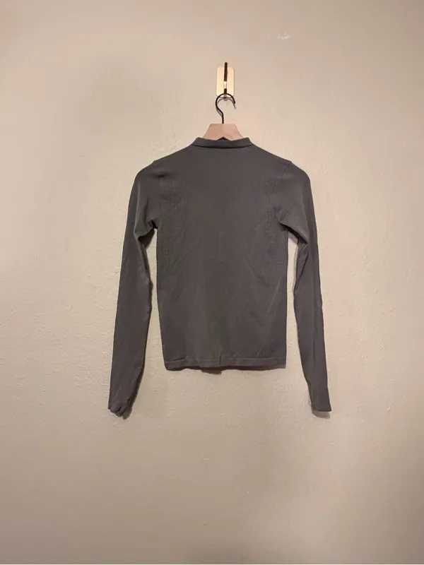 Lululemon Lab Seamless Wool Blend Long Sleeve Shirt Top Size 4 Green - Image 2