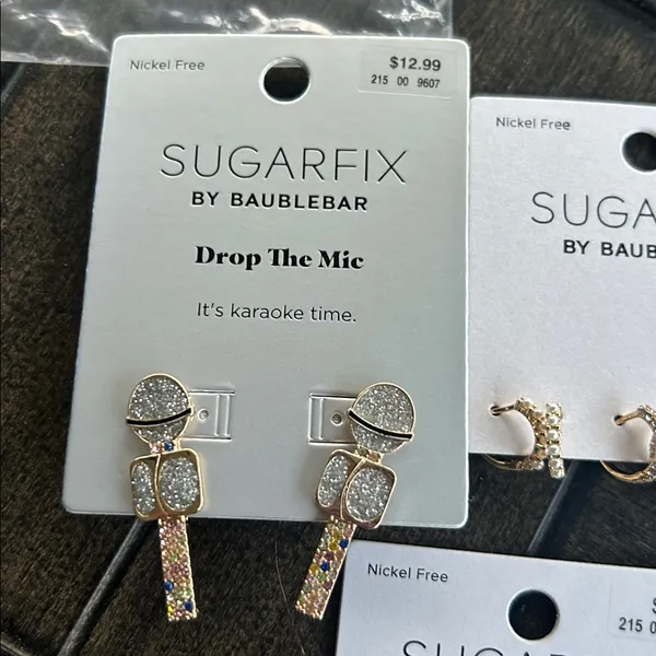 SugarFix collection of New earrings for pierced ears loop bling glam gifts - Image 5