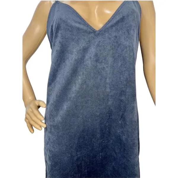 Aritzia Wilfred Free Viviene Slip Spaghetti Strap Gray Microfiber Dress Medium - Image 6