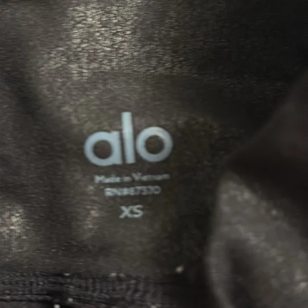 ALO Yoga High-Waist Moto Faux-Leather Leggings Black XS - Image 3