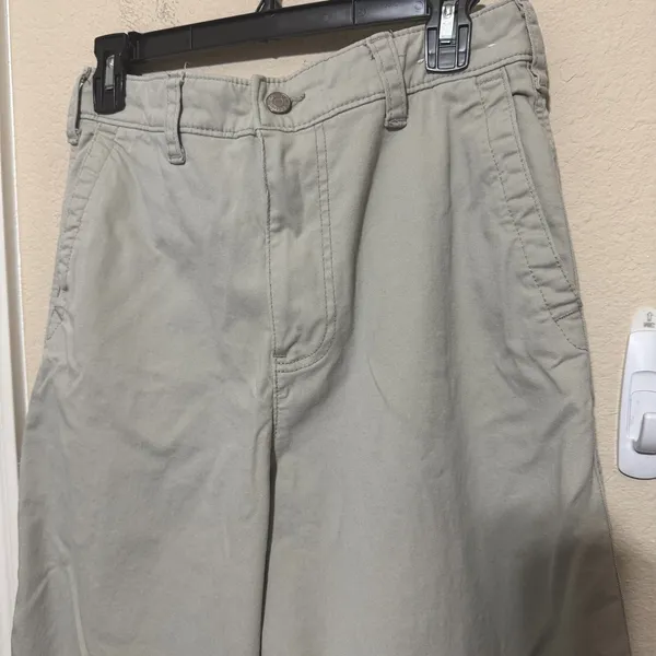 Hollister Baggy Skater Pants Womens S drawstring waist Tan Khaki Utility Surplus - Image 2
