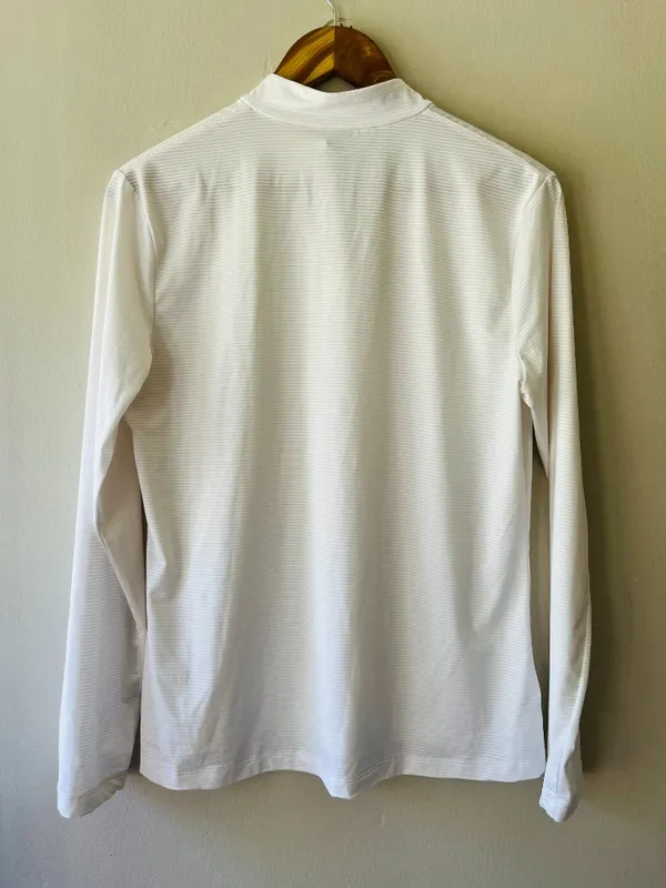 Nike Womens Sz M White Dri-FIT Victory long-sleeve half-zip‎ golf top Pullover - Image 7
