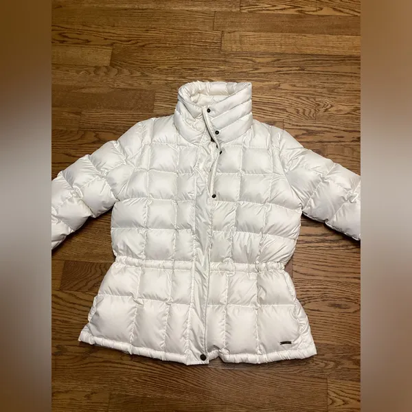 Lauren Ralph Lauren down puffer jacket Off white. Size Large - Image 2