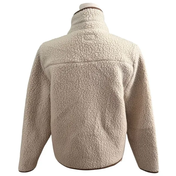 J.Crew Polartec sherpa fleece jacket in cream XS - Image 4