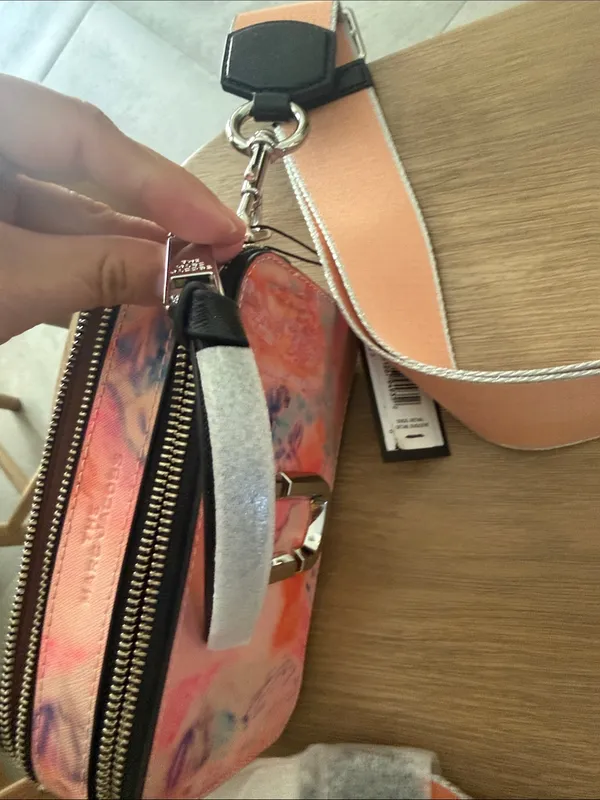 NWT Marc Jacobs The Snapshot Watercolor Crossbody Pink Leather - Image 12