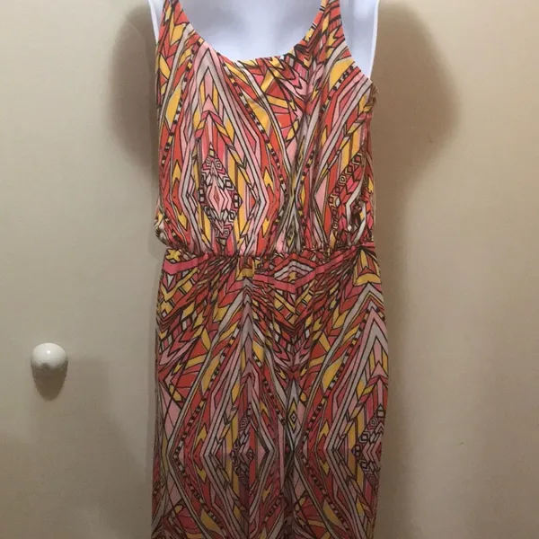 - Felicity and Coco Summer maxi dress size M Orange and yellow Art Deco - Image 10