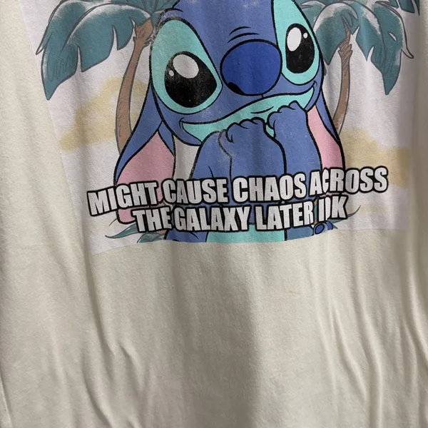Disney Stitch Feeling Cute Graphic Tee Size M - Image 3