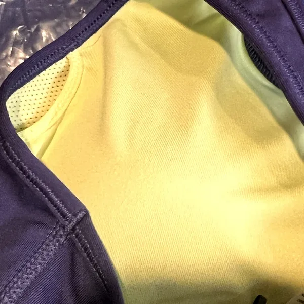Nike Sports Bra Purple M Dri-FIT Racerback Perforated Swoosh‎ Activewear - Image 6