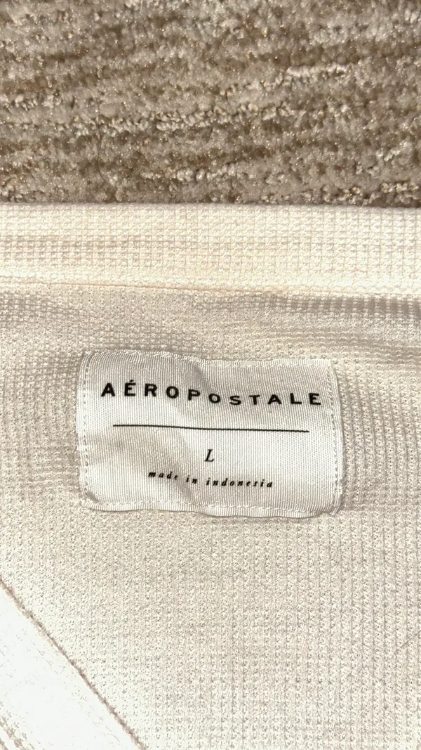 Aeropostale Long Sleeve Knit Waffle Cropped - Image 2