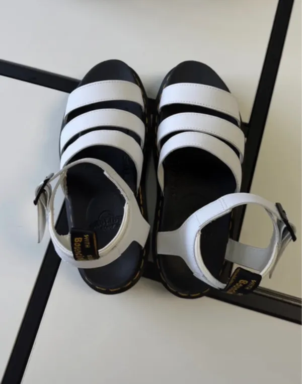 NWT Dr. Martens Blaire White Leather Chunky Platform Sandals - Size US 8 / UK 6 / EU 39 - Image 5
