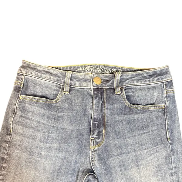 American Eagle Outfitters Highest Rise Jegging Jeans 6 Short Light Wash Stretch - Image 3