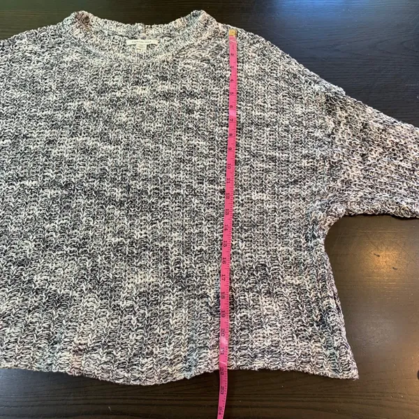 American Eagle Knit Sweater Womens‎ Large L Gray White Oversized Loose Fit - Image 9
