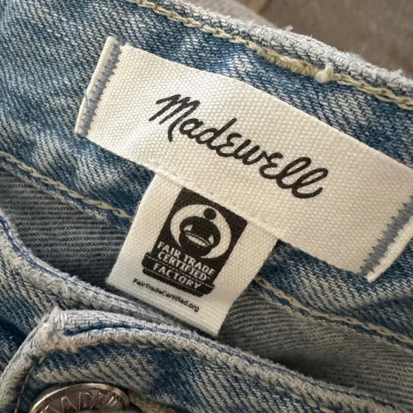Madewell The Darted Barrel-Leg Jean Light Wash‎ Denim Size 33 NEW - Image 5