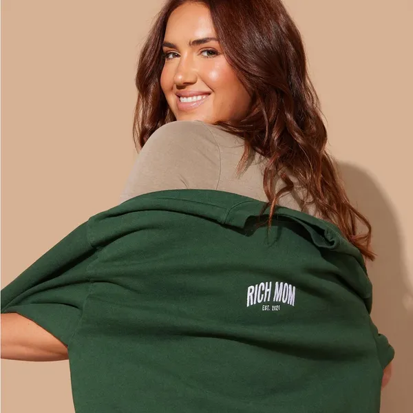 Rich Mom Gear Crewneck Sweatshirt in Money Green Size‎ Large - Image 7