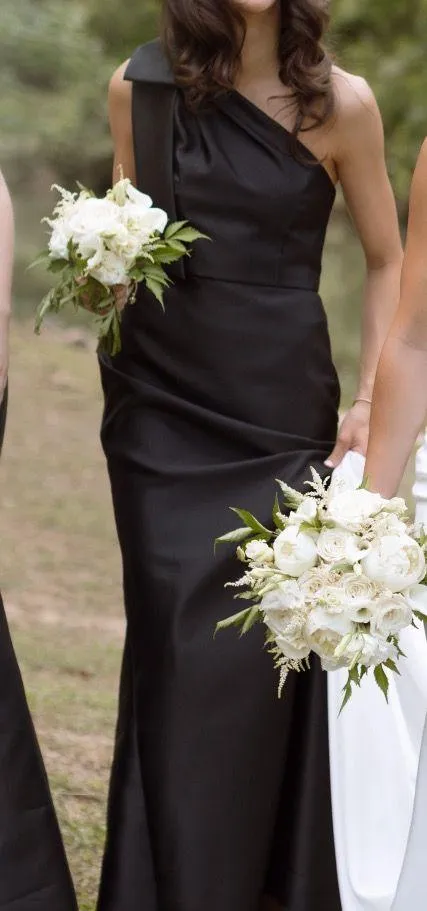 Alfred Sung One-Shoulder Black Dress - Image 4