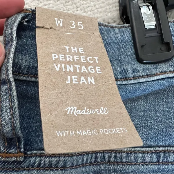 The Perfect Vintage Mom Jeans Raw Hem Size 35 NWT - Image 8