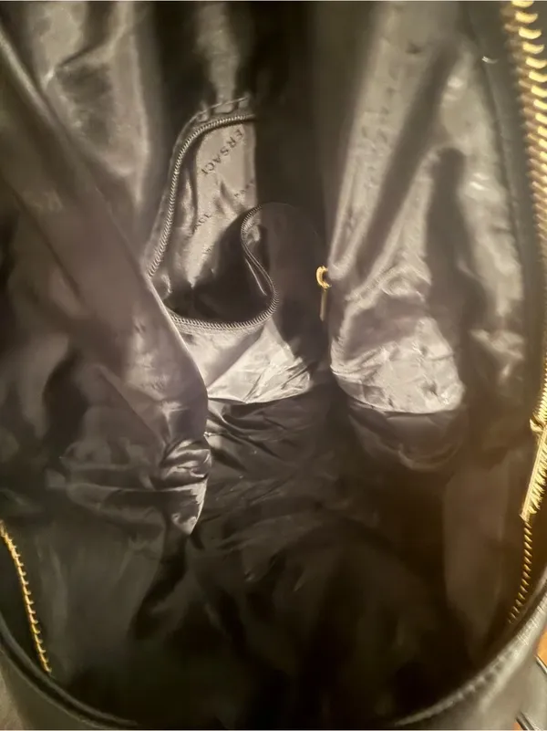 Versace Parfums Black Faux Leather Tote Bag - Image 4