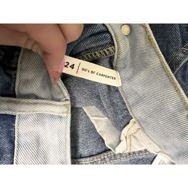 AQB Pacsun Jeans Women's Size 24 Colorblock 90s BF Cargo Carpenter‎ Contrast - Image 12