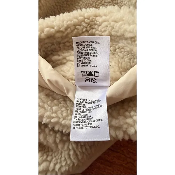 Avalanche Reversible Sherpa Jacket Cream Beige Women’s Size L - Image 10