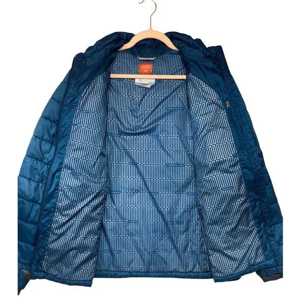 Columbia Thermal Coil Puffer Jacket Large‎ Blue Quilted Full Zip Lightweight L - Image 5