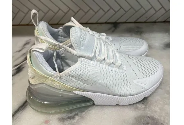 Nike Air Max 270 GS White Iridescent Youth 6Y Women 7.5 Sneakers 943345-103 - Image 7