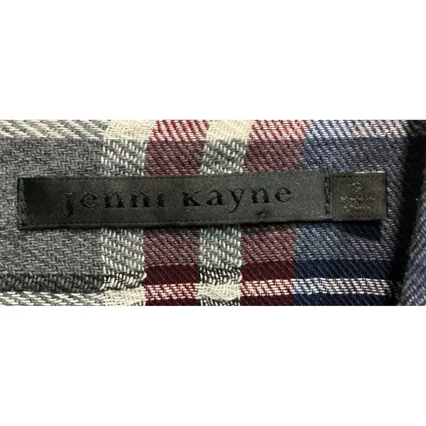Jenni Kayne O'Keefe Oversized Boyfriend Plaid Flannel Shirt Small Relaxed Fit - Image 3