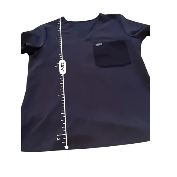 FIGS Scrub‎ Top Women's Small Charcoal V Neck Medical Uniform Pocket - Image 6