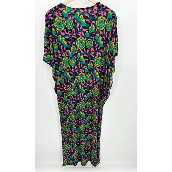 Leota Dress‎ Women's S Multi Blue Pink Bright Floral Marche Fleur V-Neck Maxi - Image 2