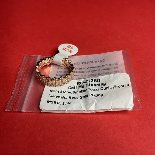 Bomb Party RG43260 “Call Me Stunning” Cubic Zirconia on Rose Gold Sz 10 Ring NWT - Image 5