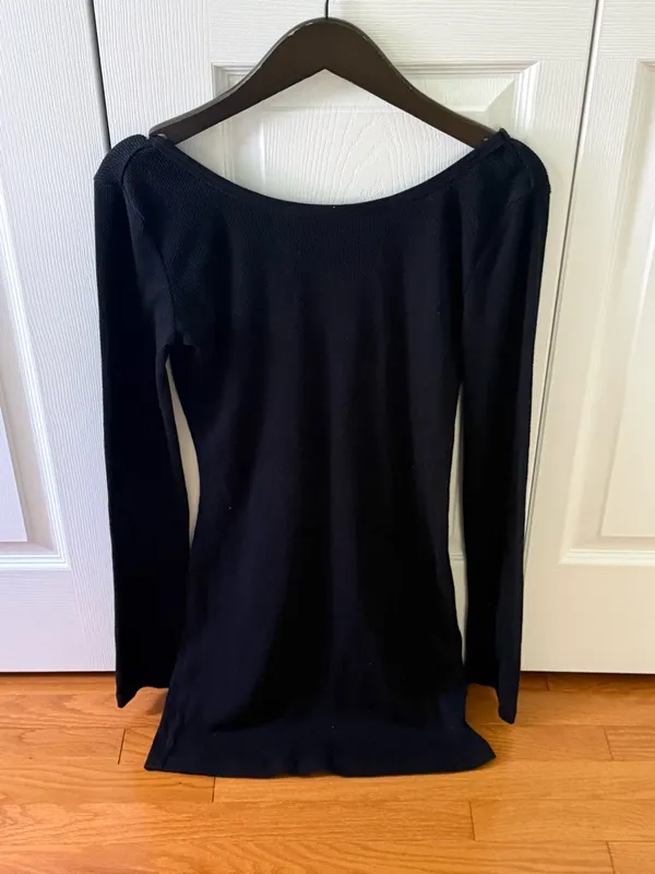 Free People We The Free Black Long Sleeve Dress - Image 2