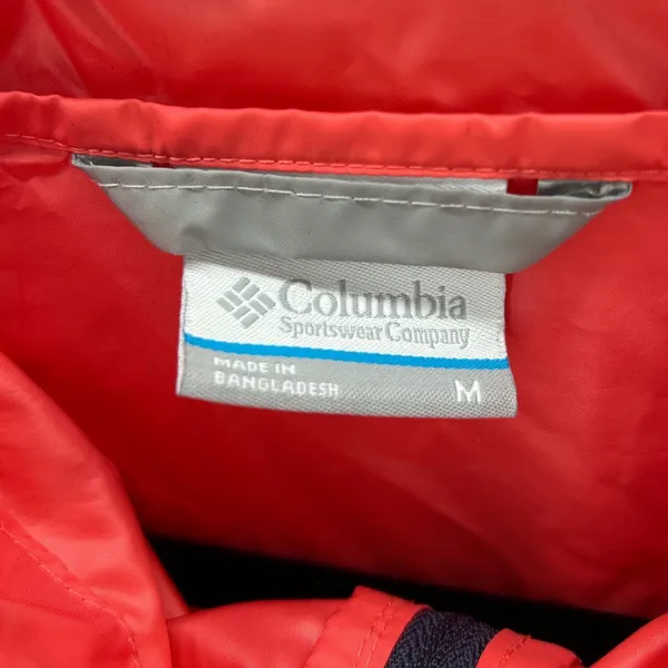 Columbia Rockwell Falls Lightweight Hooded Windbreaker Jacket Coral Gray Size‎ M - Image 3