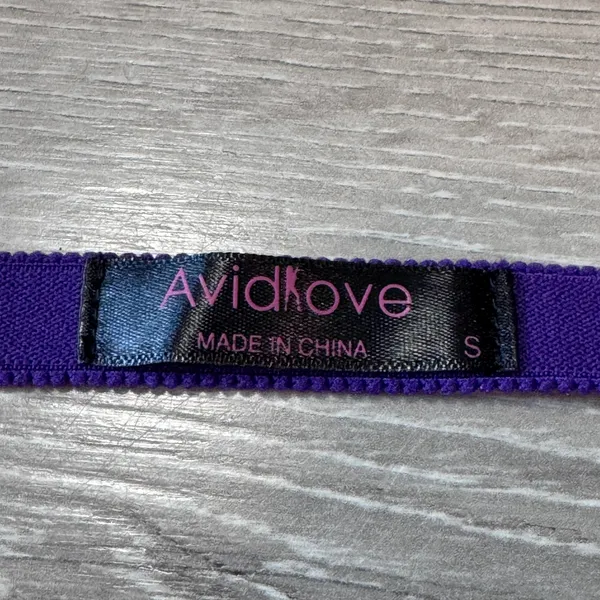 Avidlove Purple Lace Mesh Halter Teddy Bodysuit O-Ring‎ Detail Small - Image 8