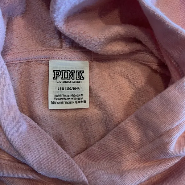 Victoria’s Secret PINK Brand Pink/Purple Ombre Fleece-top Pullover Size Large - Image 2