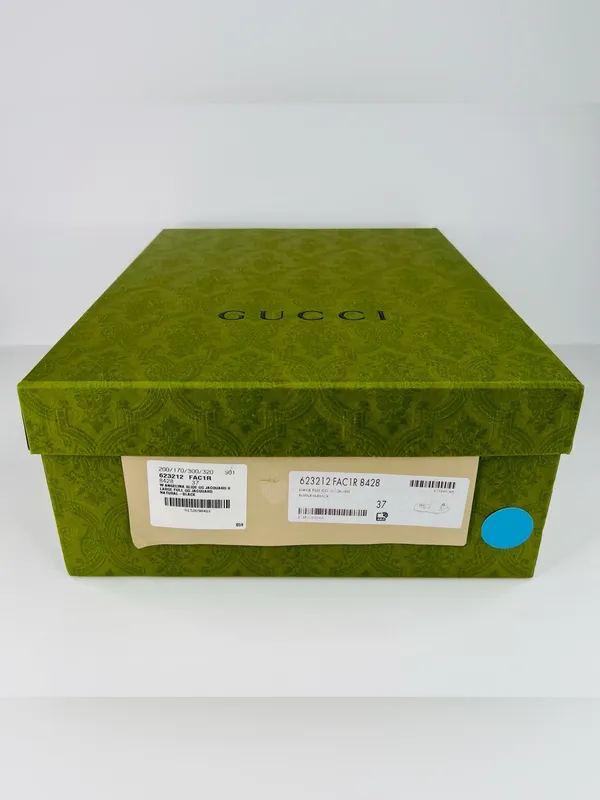 Gucci Women's Angelina Platform GG Supreme Jacquard Slide Sandals Size EU 37 - Image 2