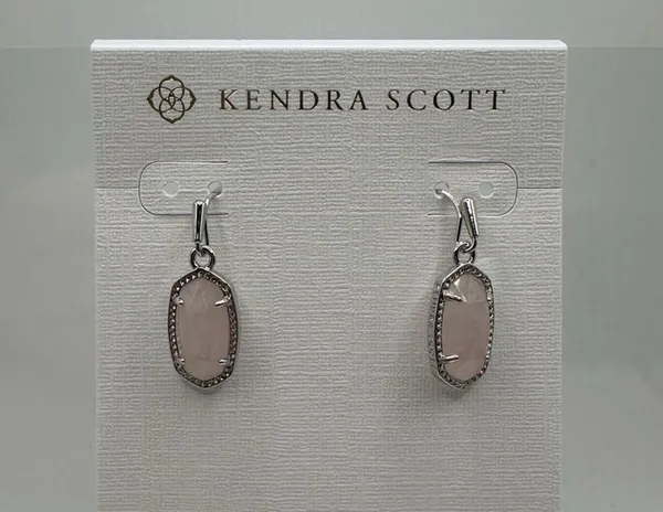 Lee Earrings Rose Quartz - Image 2