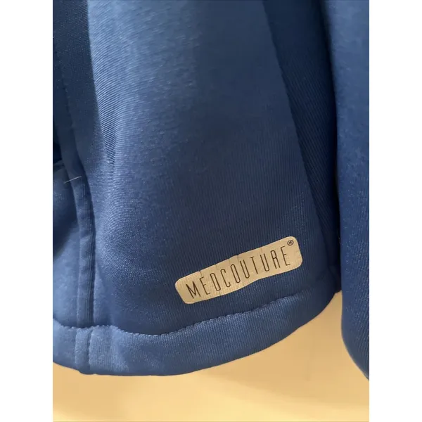MED COUTURE Women's Athletic Zip Up Track Jacket Coat Blue Size Medium - Image 6
