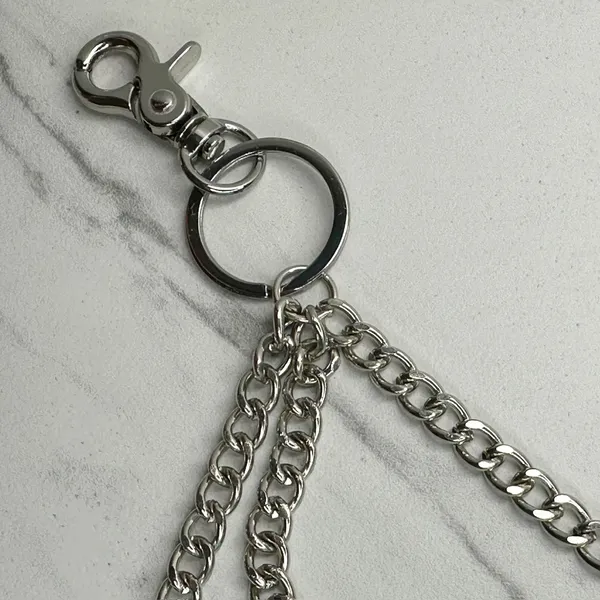 Draped Silver Chain Pants Chain Triple Strand Punk Y2K ✨ - Image 9