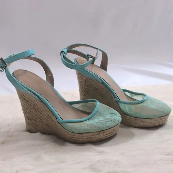 Victoria's Secret Lacy Wedge Espadrilles - Image 2